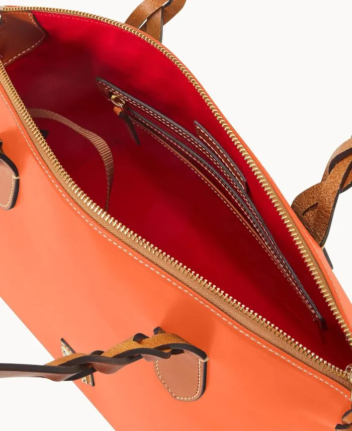 Dooney and Bourke Wexford Leather Celeste Satchel Coral WomenMen Satchels