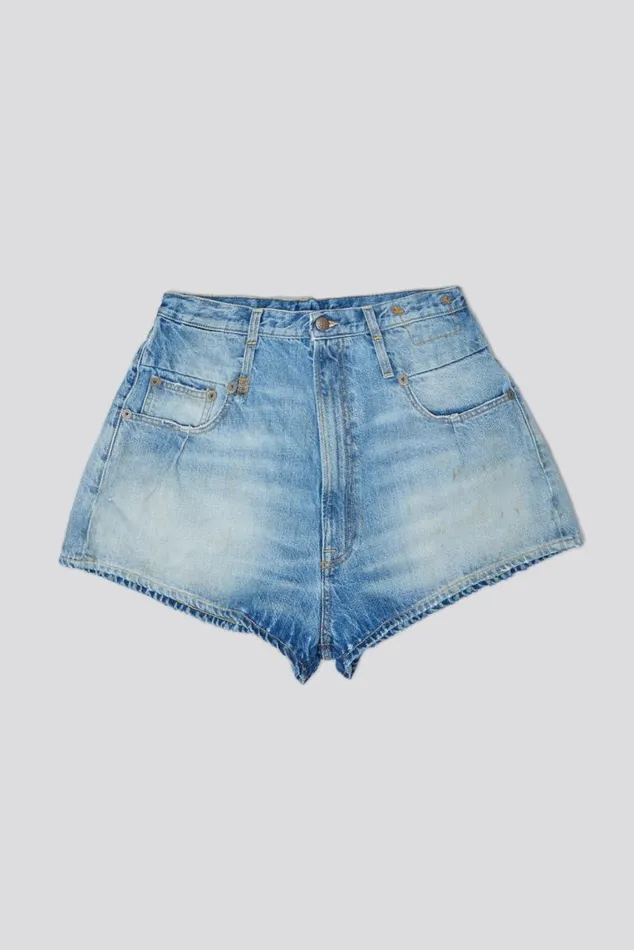 DOUBLE BELT LOOP VENTI SHORT 8211 TURNER BLUE Women R13 Denim