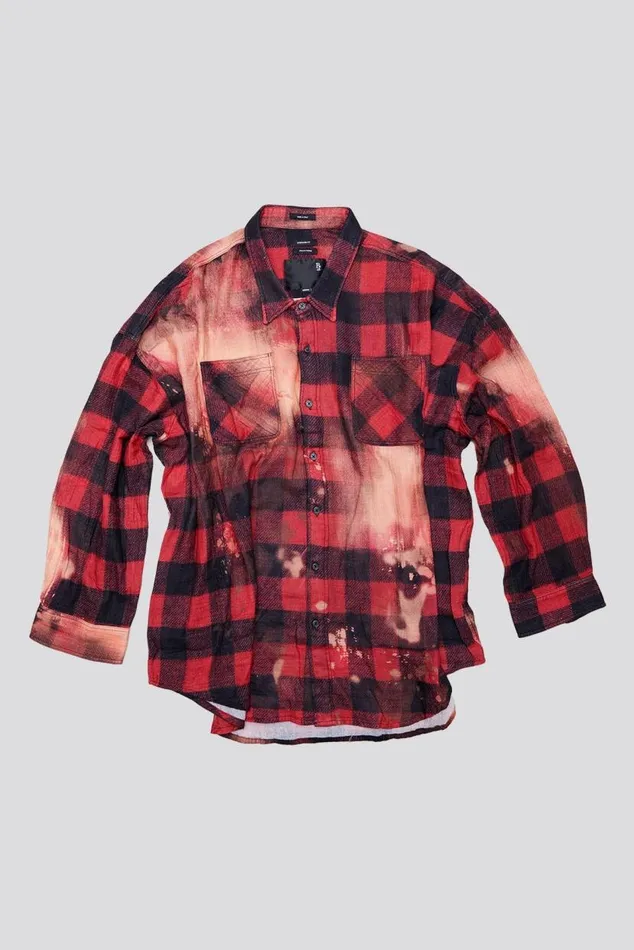 DROP NECK WORKSHIRT 8211 RED BUFFALO OVERDYE Women R13 Tops