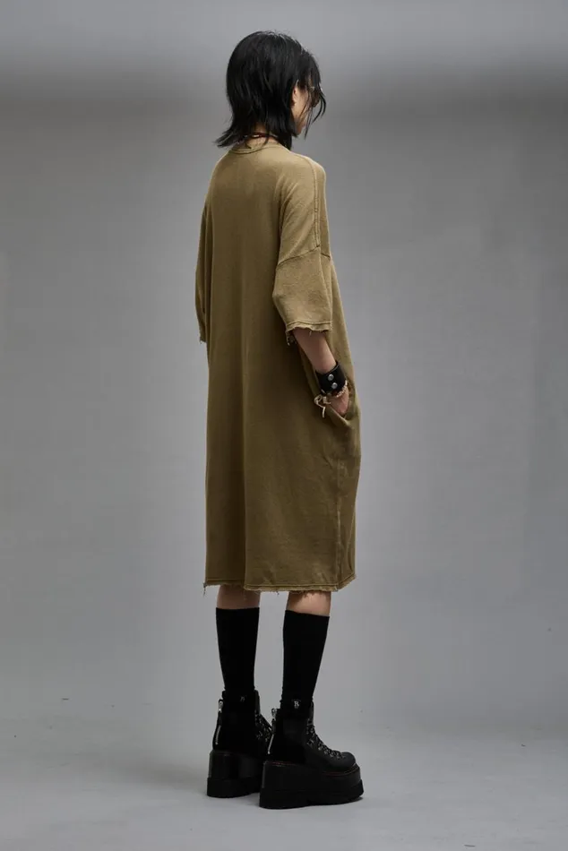 ELONGATED SHIRTDRESS 8211 OLIVE Women R13 Dresses and Skirts