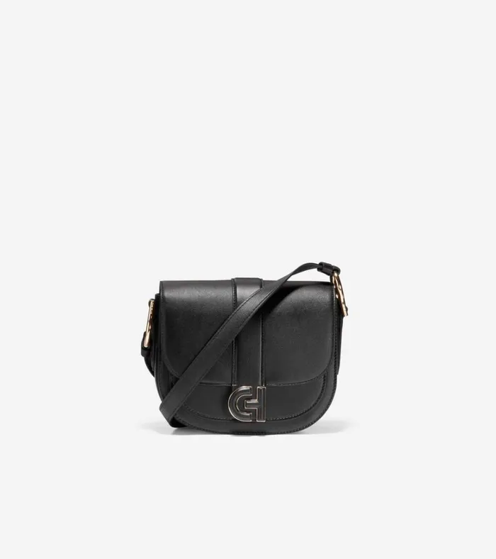 Essential Mini Saddle Bag Black Women Cole Haan Crossbody Bags