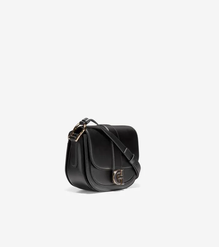 Essential Mini Saddle Bag Black Women Cole Haan Crossbody Bags