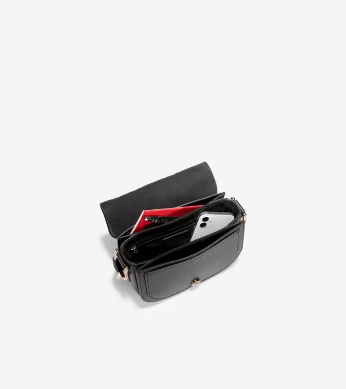 Essential Mini Saddle Bag Black Women Cole Haan Crossbody Bags