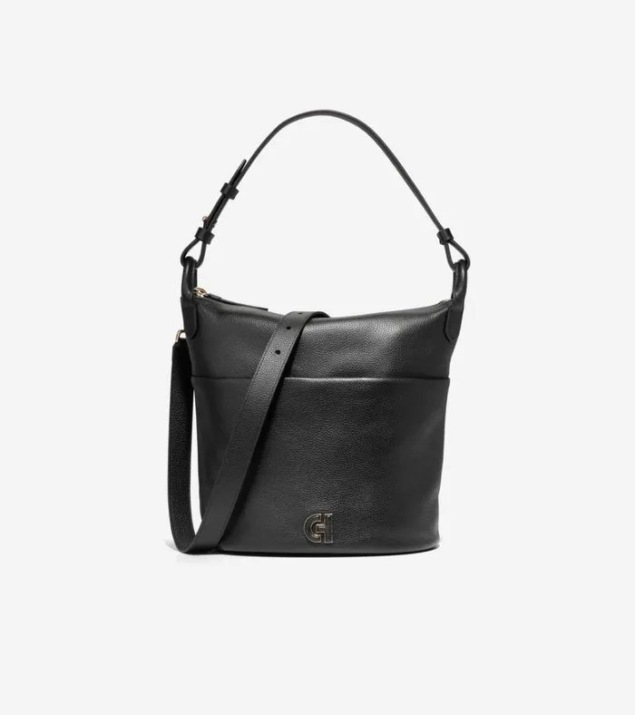 Essential Soft Bucket Bag Black Women Cole Haan Shoulder Bags