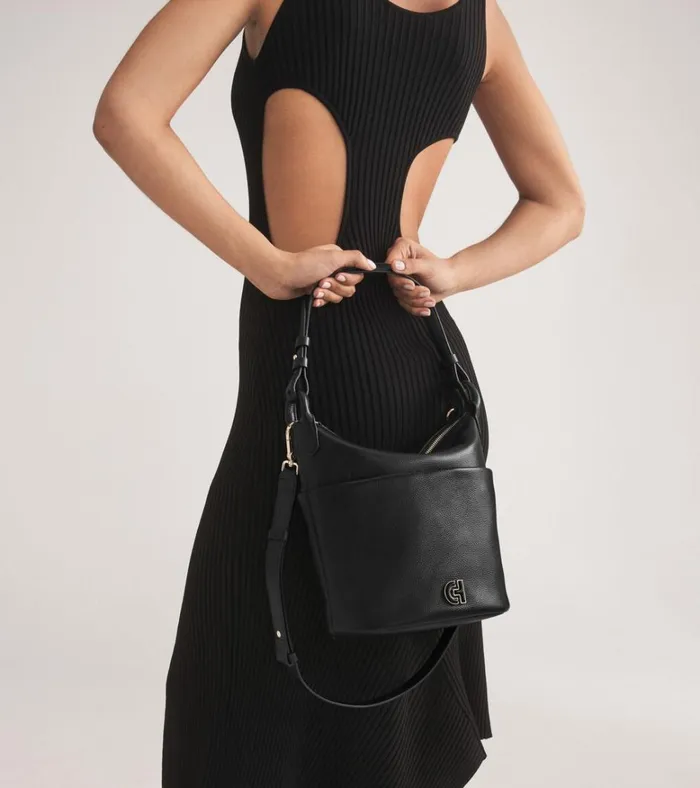 Essential Soft Bucket Bag Black Women Cole Haan Shoulder Bags