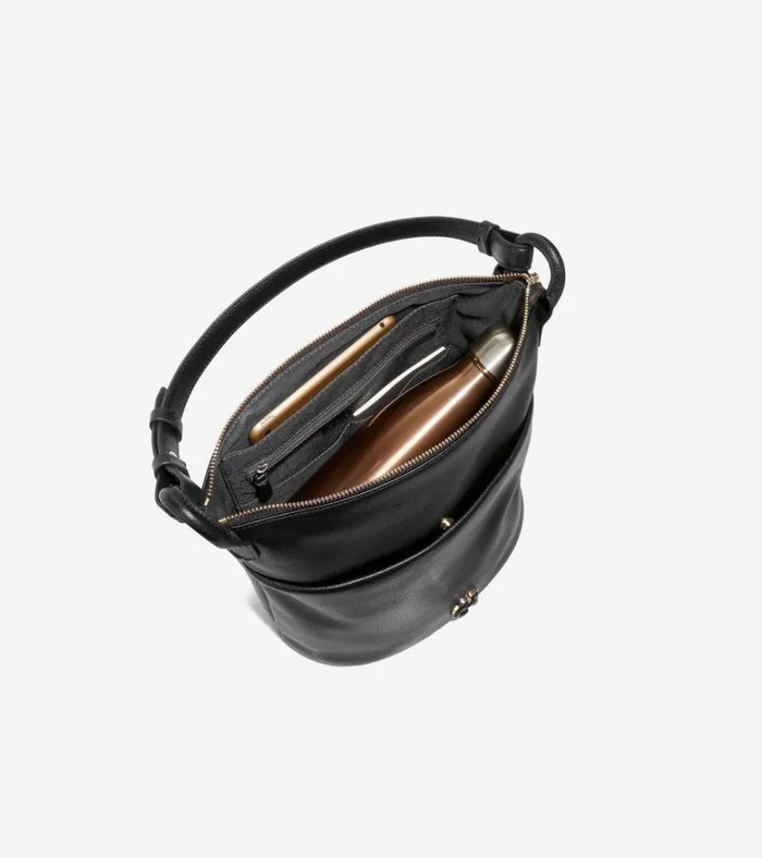 Essential Soft Bucket Bag Black Women Cole Haan Shoulder Bags