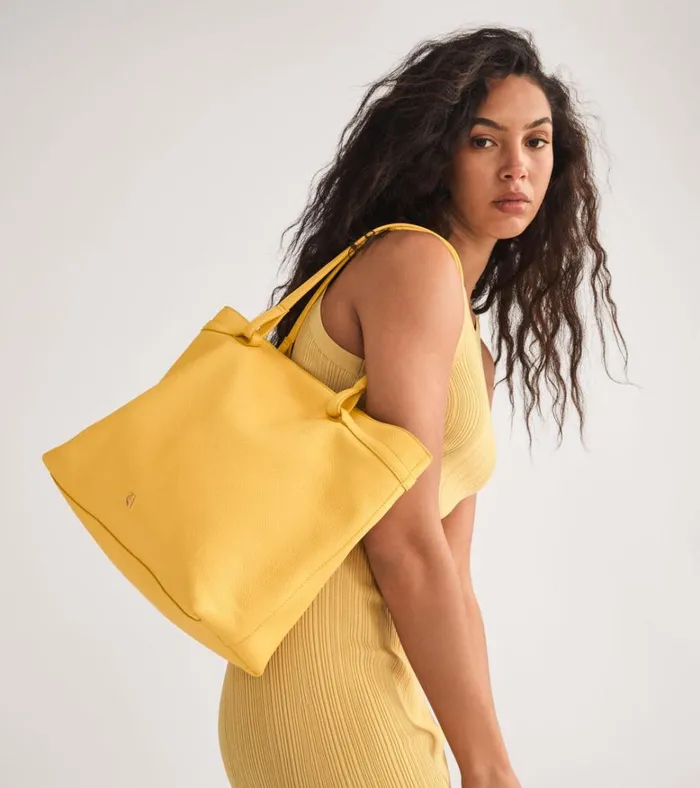 Essential Soft Tote Bag Sunset Gold Women Cole Haan Tote Bags