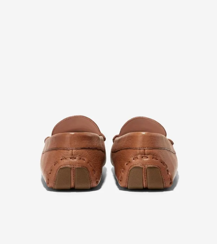 Evelyn Driver Pecan Leather Women Cole Haan Loafers and Drivers