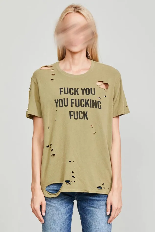 FU BOY T 8211 LIGHT GREEN Women R13 TShirts