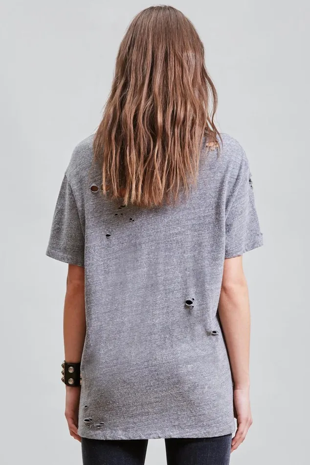 FU Ripped Boy T 8211 Heather Grey Official Site Women R13 TShirts