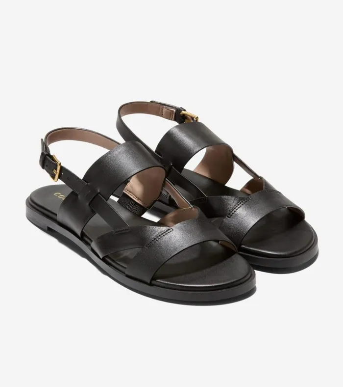 Fawn Sandals Black Leather Women Cole Haan Sandals