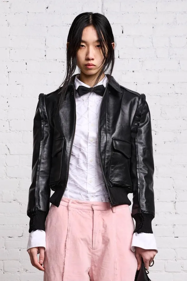 FLAT SLEEVE BOMBER 8211 BLACK Women R13 Jackets and Coats