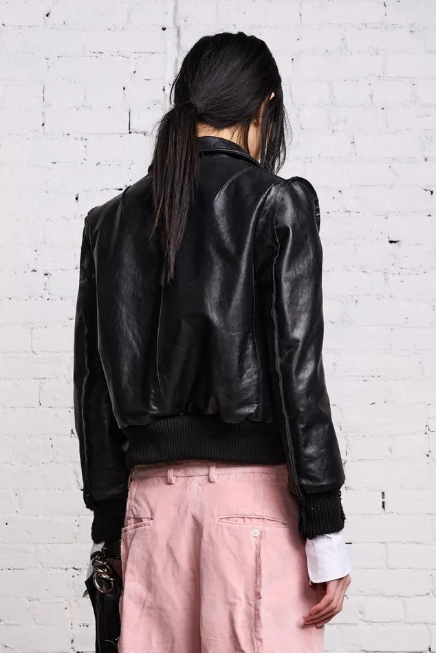 FLAT SLEEVE BOMBER 8211 BLACK Women R13 Jackets and Coats