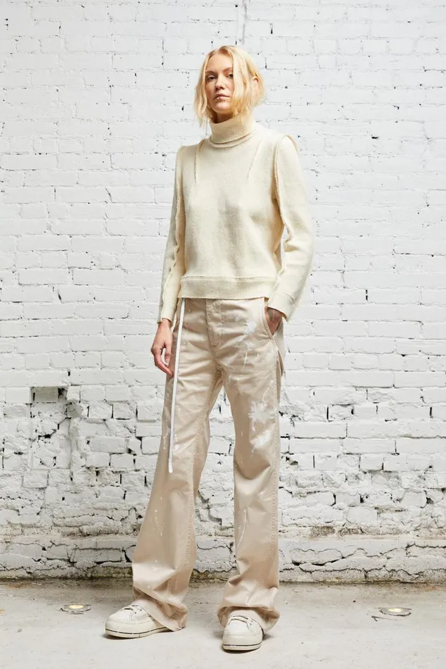 FLAT SLEEVE TURTLENECK 8211 ECRU Women R13 Tops