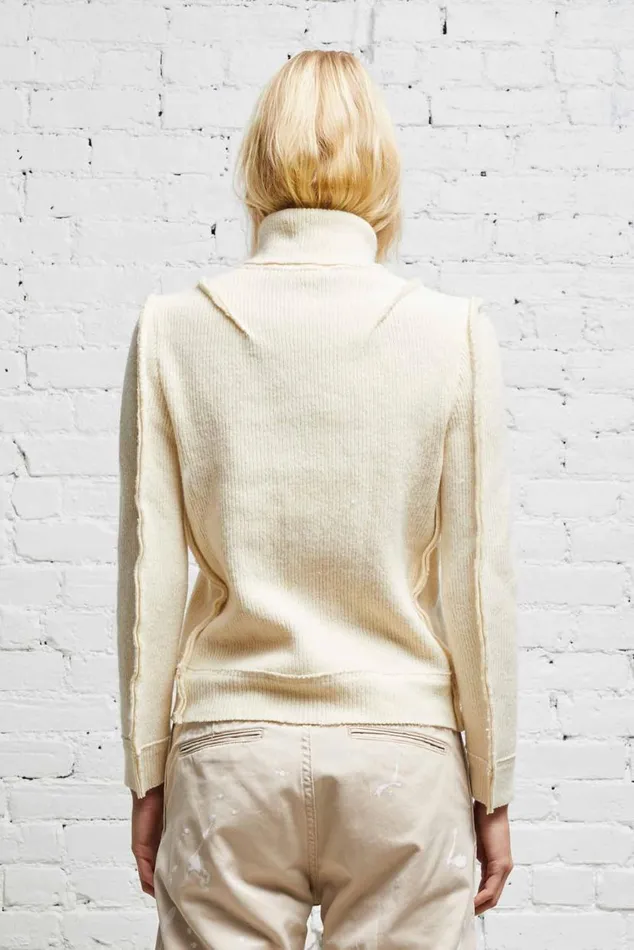 FLAT SLEEVE TURTLENECK 8211 ECRU Women R13 Tops