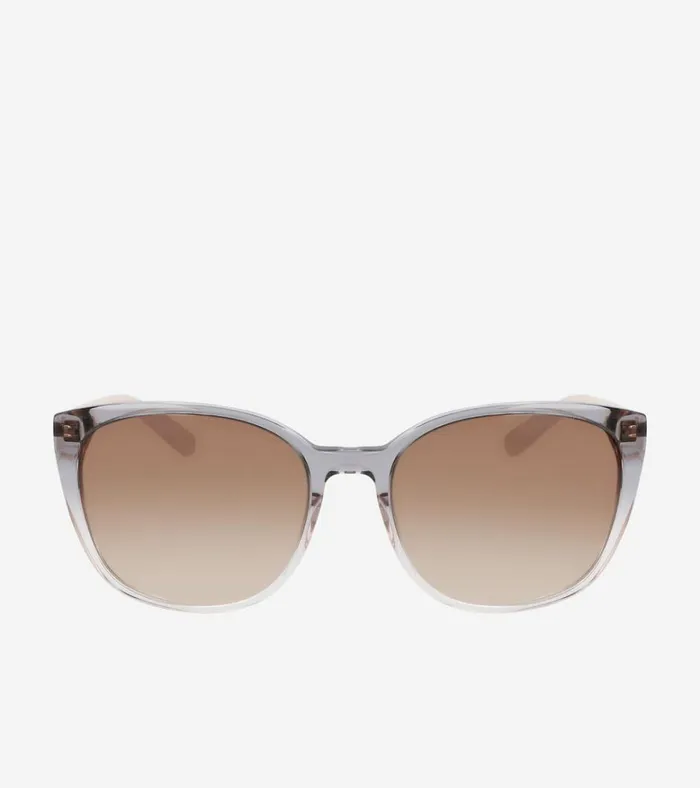 Flexible Square Cat Eye Sunglasses Taupe Fade Women Cole Haan Sunglasses