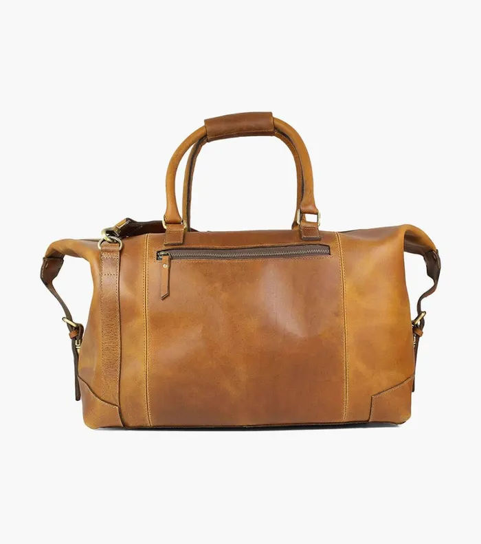 Florsheim Bags Akalin Buffalo Leather Duffel Bag Cognac 8211 Men