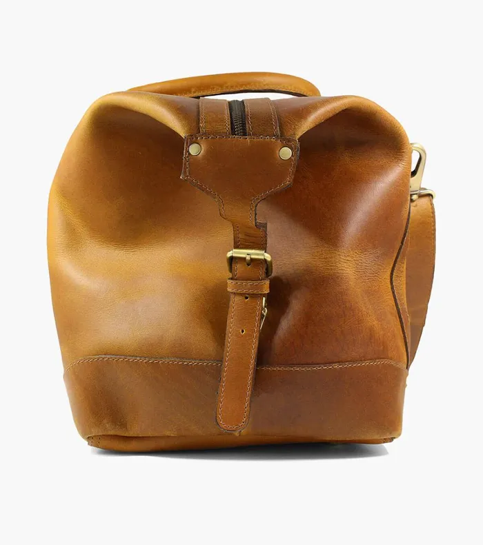 Florsheim Bags Akalin Buffalo Leather Duffel Bag Cognac 8211 Men