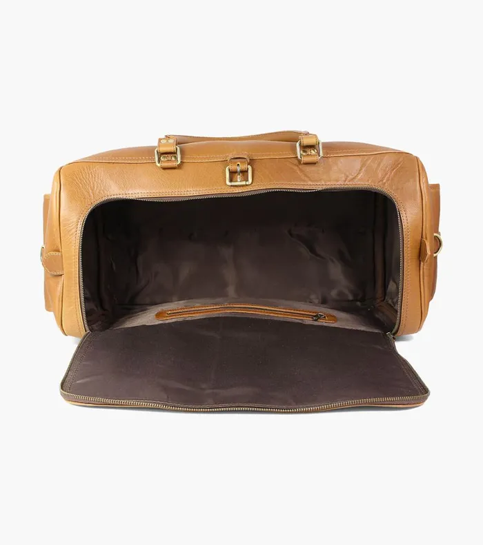 Florsheim Bags Candemir Genuine Leather Travel Bag Cognac 8211 Men