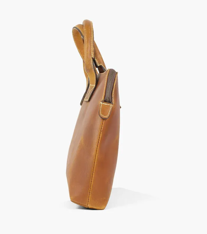 Florsheim Bags Cavus Hard Waxed Leather Bag Cognac 8211 Men