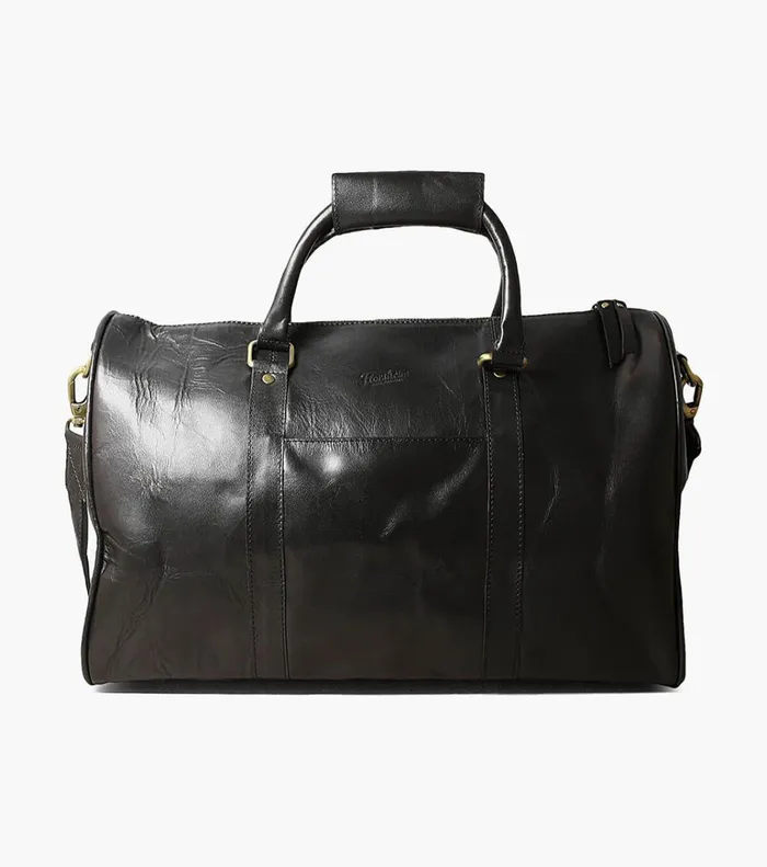 Florsheim Bags Kendall Leather Gym Bag Black 8211 Men