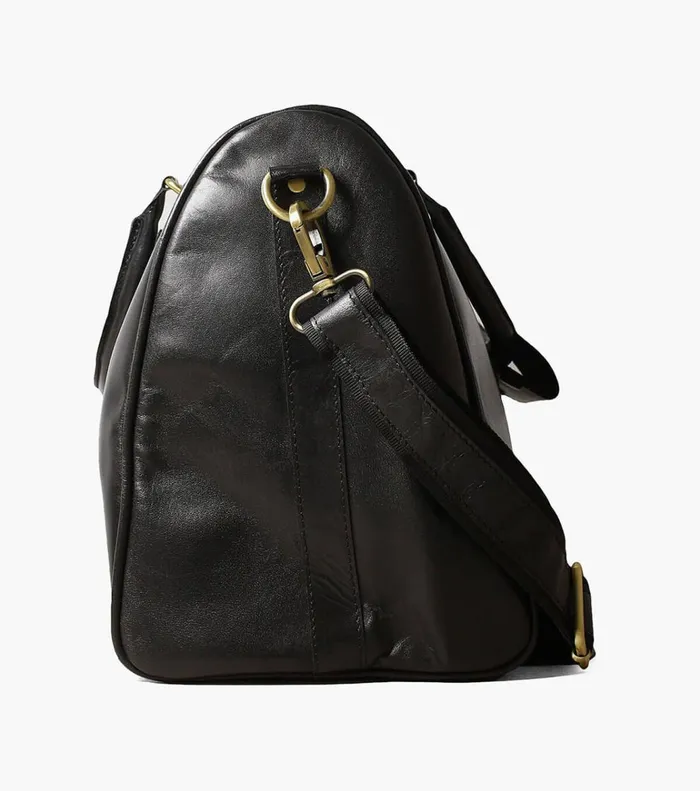 Florsheim Bags Kendall Leather Gym Bag Black 8211 Men