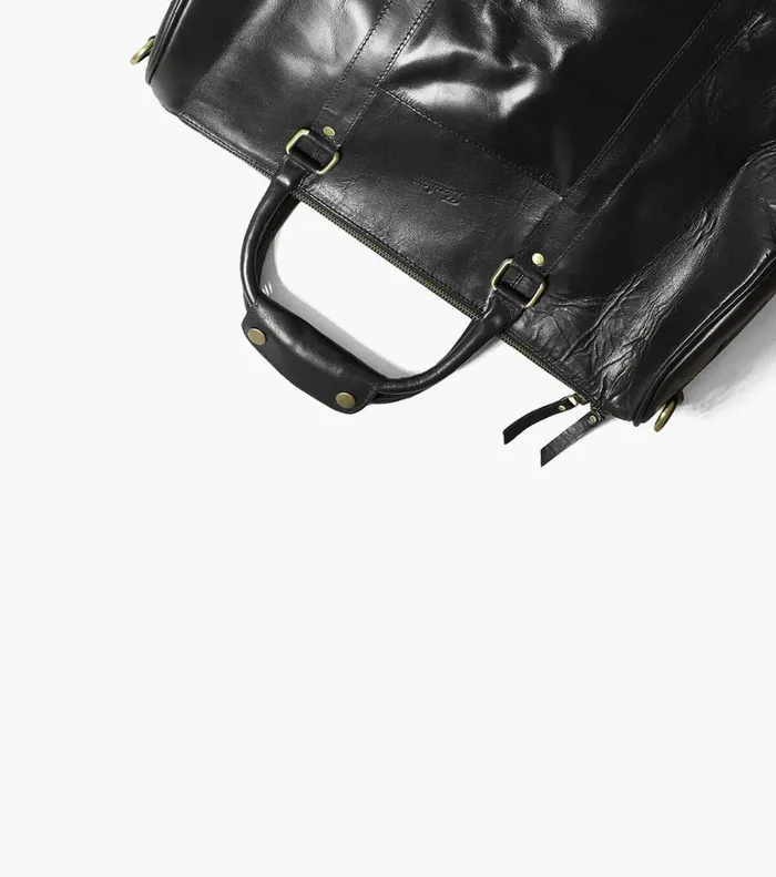Florsheim Bags Kendall Leather Gym Bag Black 8211 Men