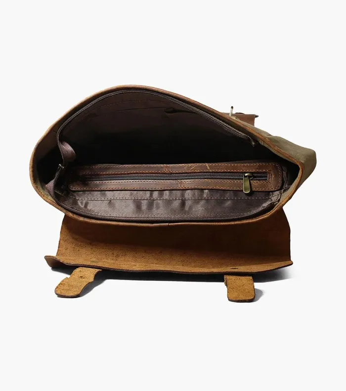 Florsheim Bags Orazio CanvasLeather Backpack Green 8211 Men