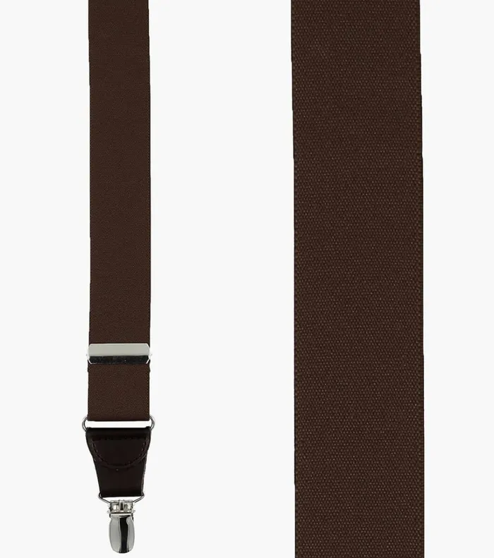 Florsheim Belts and Suspenders Clip Suspenders Solid Brown Brown 8211 Men