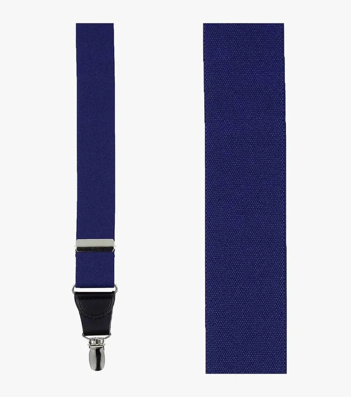 Florsheim Belts and Suspenders Clip Suspenders Solid Navy Navy 8211 Men