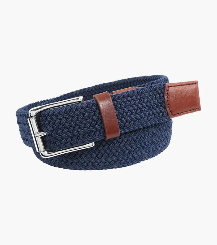 Florsheim Belts and Suspenders Koufax Woven Elastic Belt Navy 8211 Men