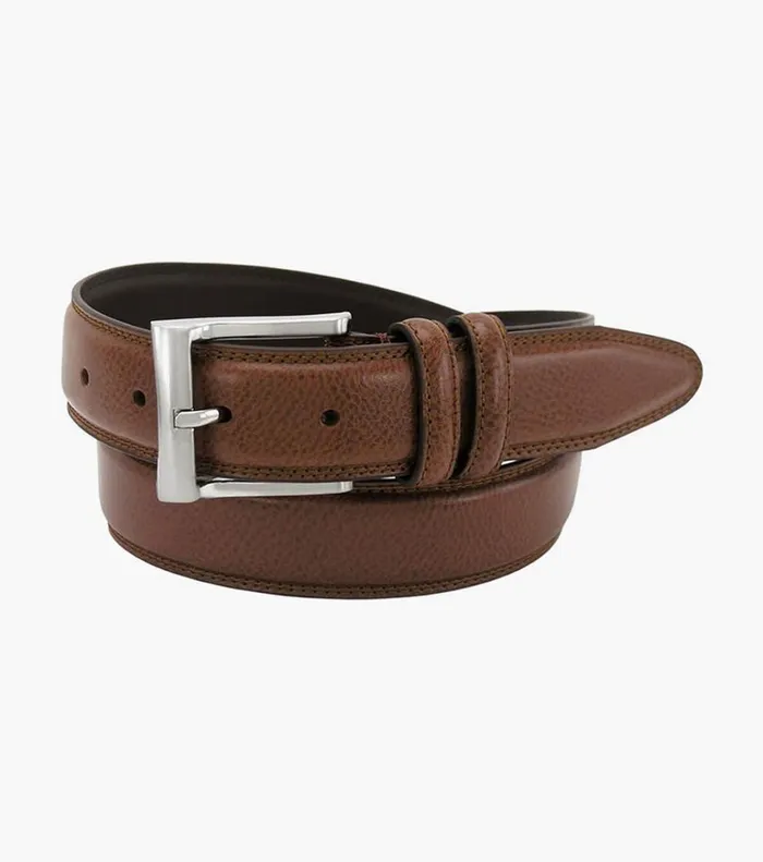 Florsheim Belts and Suspenders Martin Pebble Grain Leather Belt Cognac 8211 Men