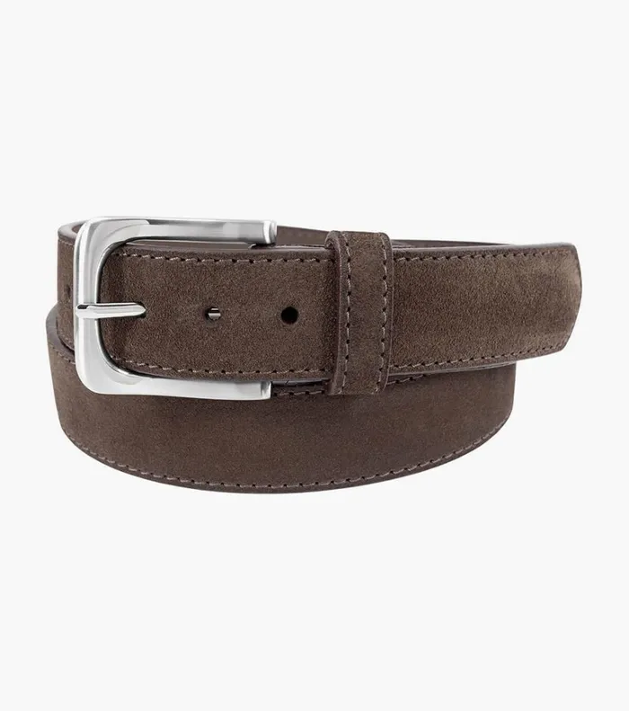 Florsheim Belts and Suspenders Ramirez Genuine Suede Belt Brown 8211 Men