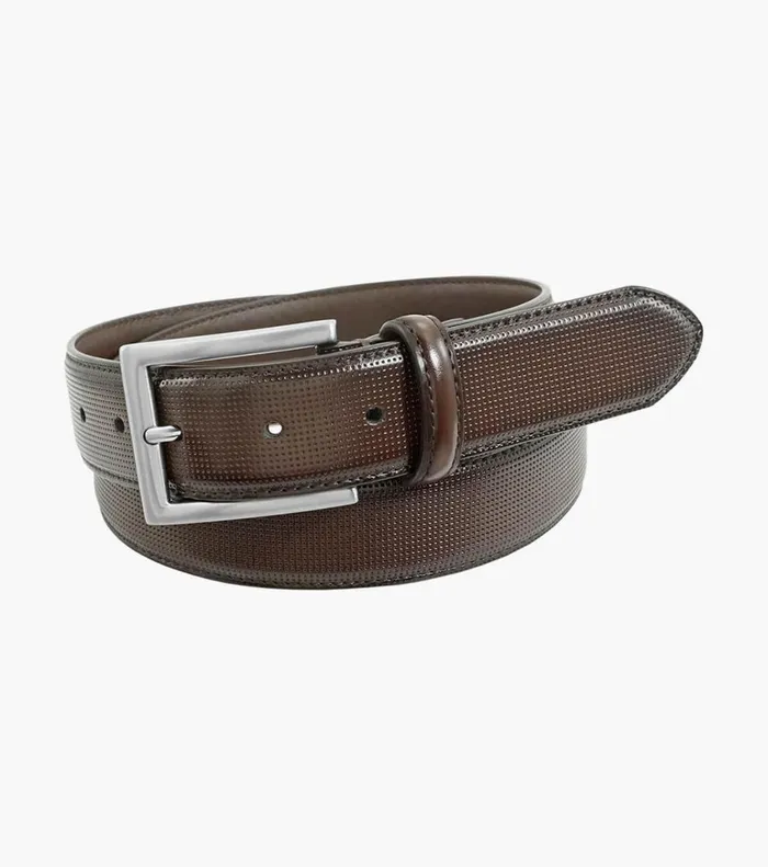 Florsheim Belts and Suspenders Sinclair Perf Leather Belt Brown 8211 Men
