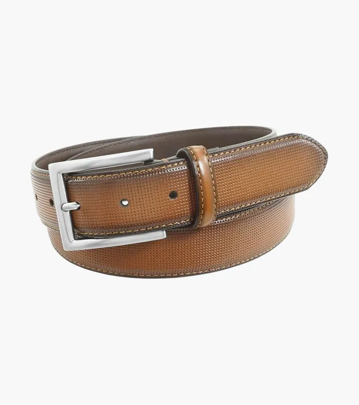 Florsheim Belts and Suspenders Sinclair Perf Leather Belt Cognac 8211 Men