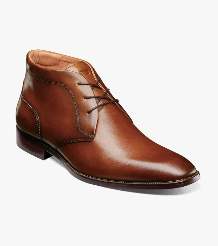 Florsheim Boots Sorrento Plain Toe Chukka Boot Cognac 8211 Men