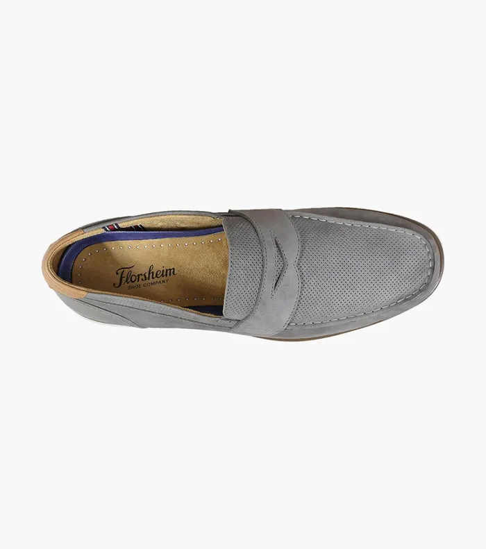Florsheim Casual Shoes Atlantic Moc Toe Penny Loafer Gray 8211 Men