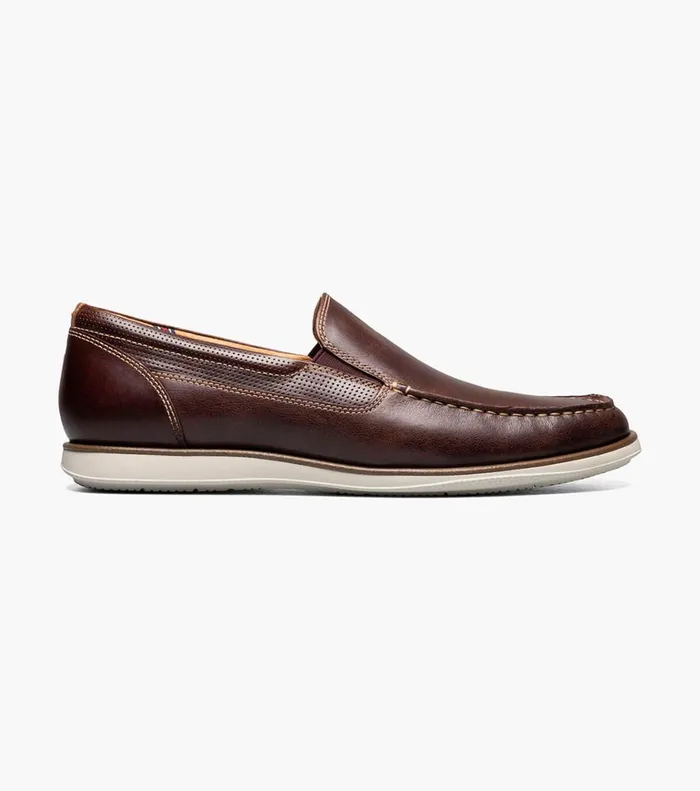 Florsheim Casual Shoes Atlantic Moc Toe Venetian Slip On Chocolate 8211 Men