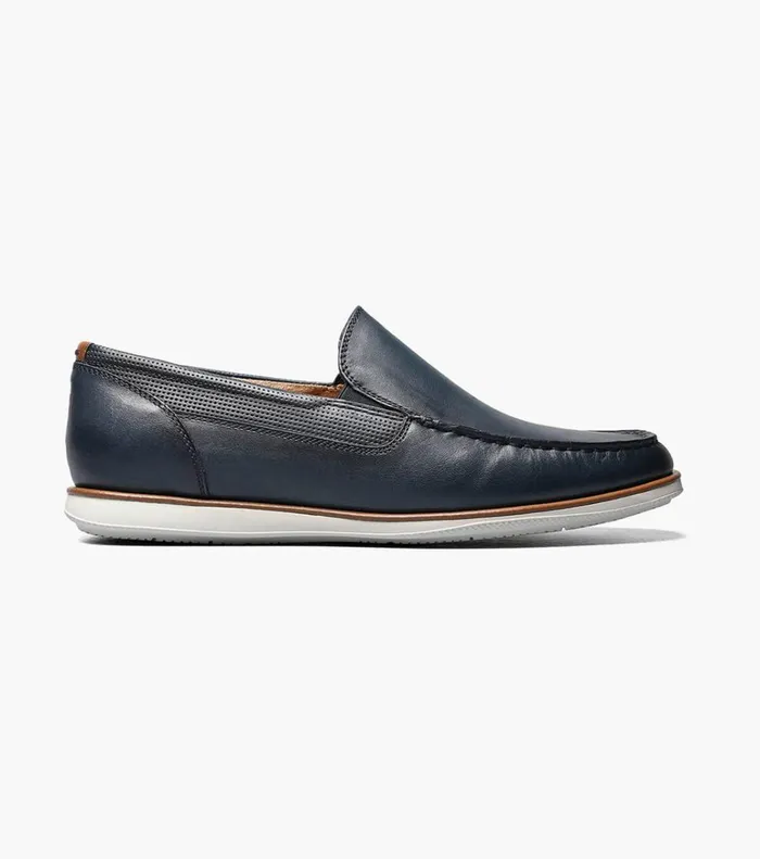 Florsheim Casual Shoes Atlantic Moc Toe Venetian Slip On Navy 8211 Men