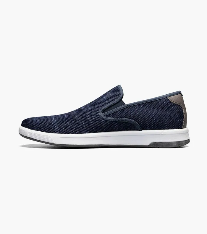 Florsheim Casual Shoes Crossover Knit Plain Toe Slip On Sneaker Navy 8211 Men