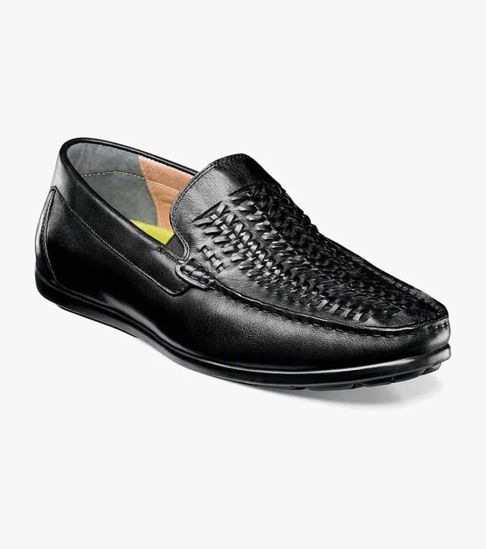 Florsheim Casual Shoes Draft Moc Toe Woven Driver Black 8211 Men