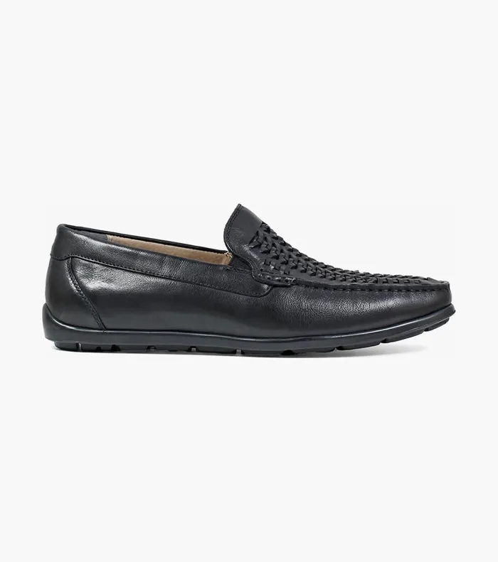 Florsheim Casual Shoes Draft Moc Toe Woven Driver Black 8211 Men