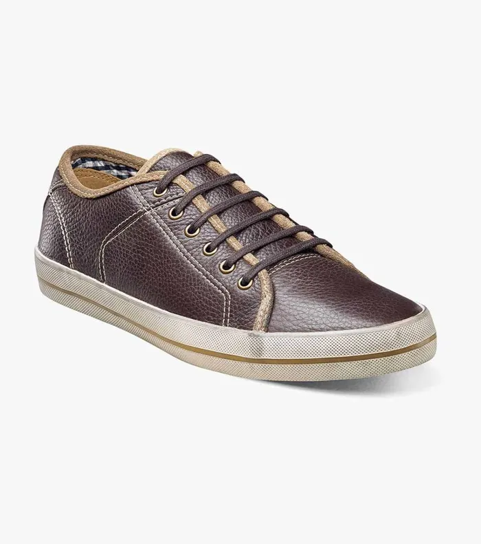 Florsheim Casual Shoes Flash Plain Toe Lace Up Brown Tumbled 8211 Men