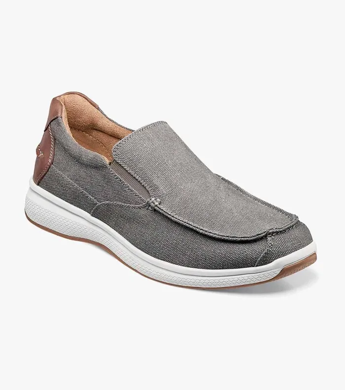 Florsheim Casual Shoes Great Lakes Canvas Moc Toe Slip On Gray 8211 Men