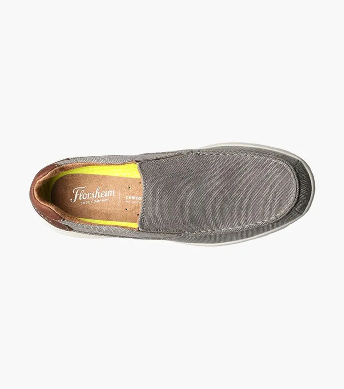 Florsheim Casual Shoes Great Lakes Canvas Moc Toe Slip On Gray 8211 Men