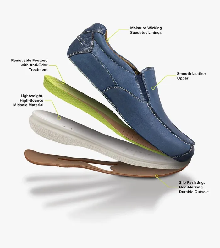 Florsheim Casual Shoes Great Lakes Canvas Moc Toe Slip On Navy 8211 Men