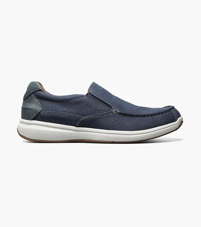 Florsheim Casual Shoes Great Lakes Canvas Moc Toe Slip On Navy 8211 Men