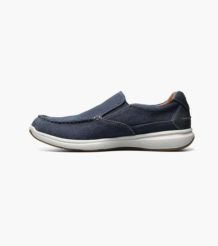 Florsheim Casual Shoes Great Lakes Canvas Moc Toe Slip On Navy 8211 Men