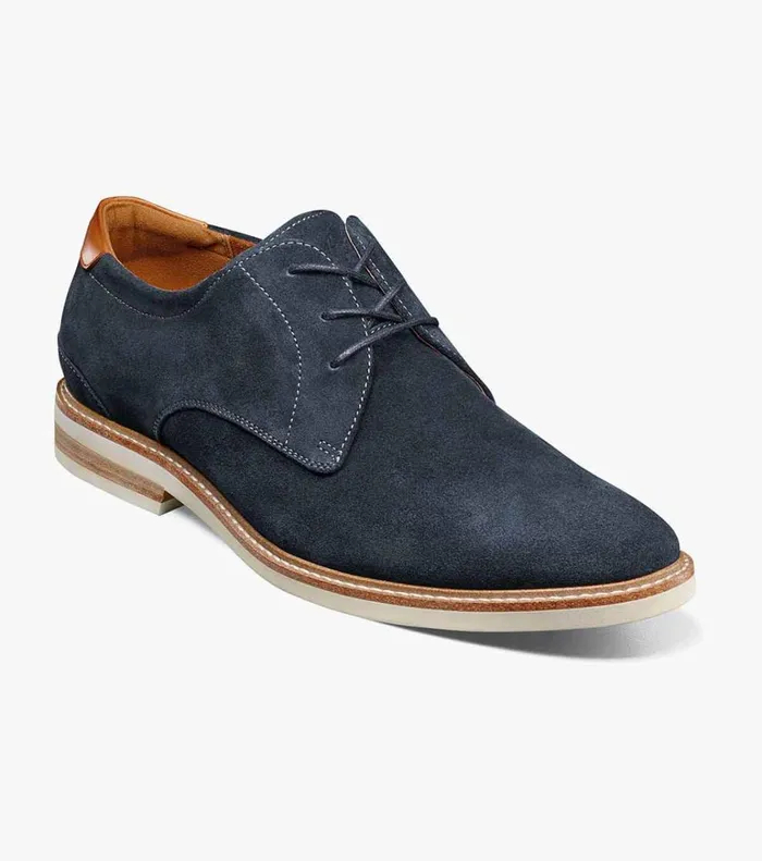 Florsheim Casual Shoes Highland Plain Toe Oxford Navy Suede 8211 Men