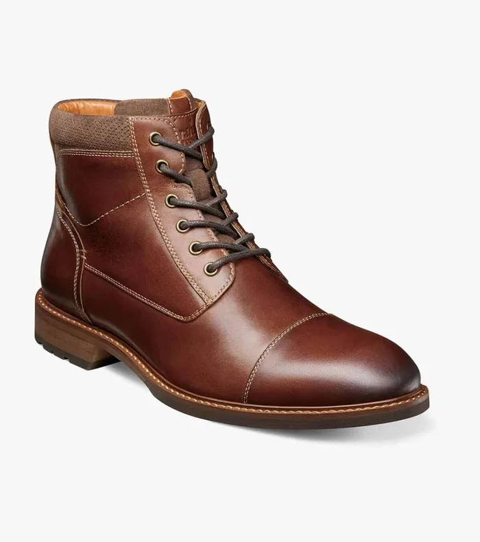 Florsheim Casual Shoes Lodge Cap Toe Lace Up Boot Chestnut 8211 Men